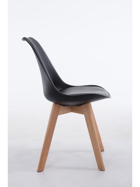 Kreslo pre návštevy Borneo V2 Natura umelá koža, čierna