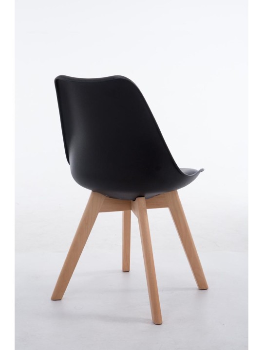 Kreslo pre návštevy Borneo V2 Natura umelá koža, čierna