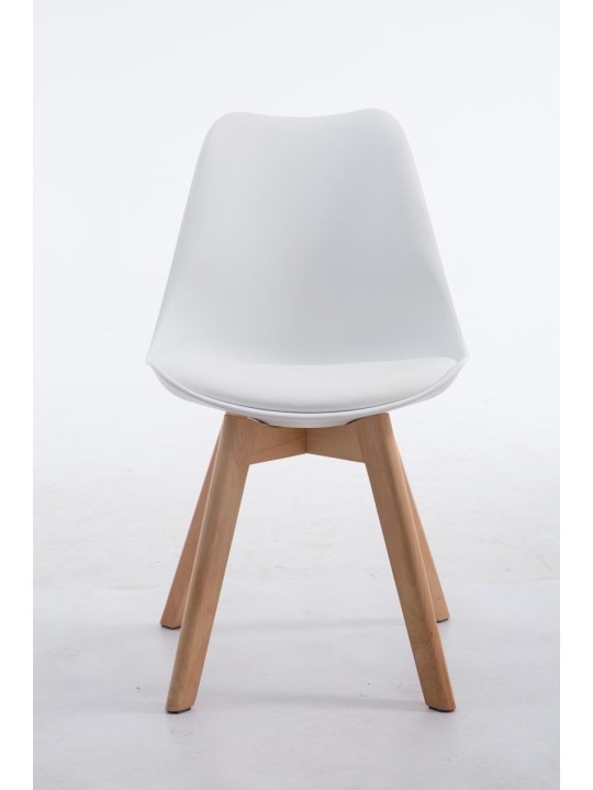 Kreslo pre návštevy Borneo V2 Natura umelá koža, biela