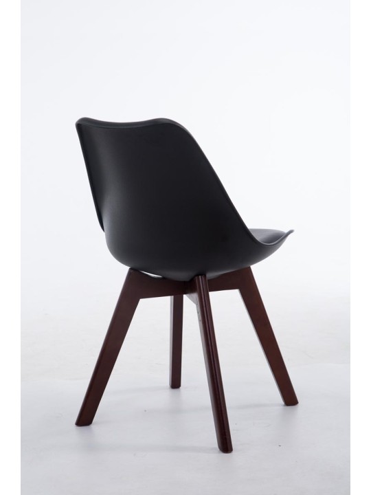 Kreslo pre návštevy Borneo V2 orech imitácia kože, čierna