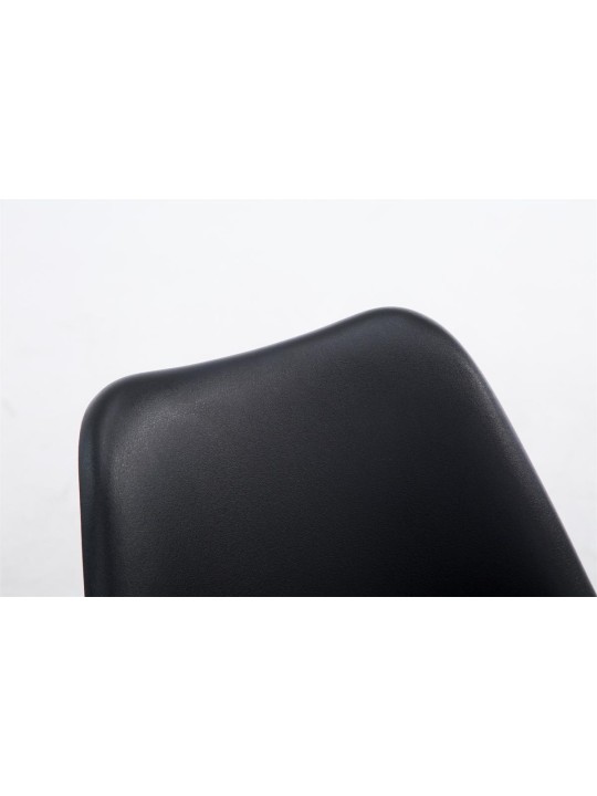 Kreslo pre návštevy Borneo V2 orech imitácia kože, čierna