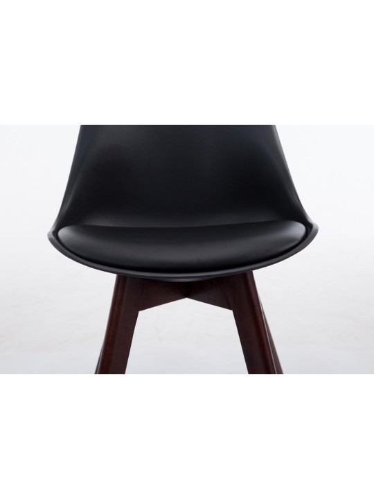 Kreslo pre návštevy Borneo V2 orech imitácia kože, čierna