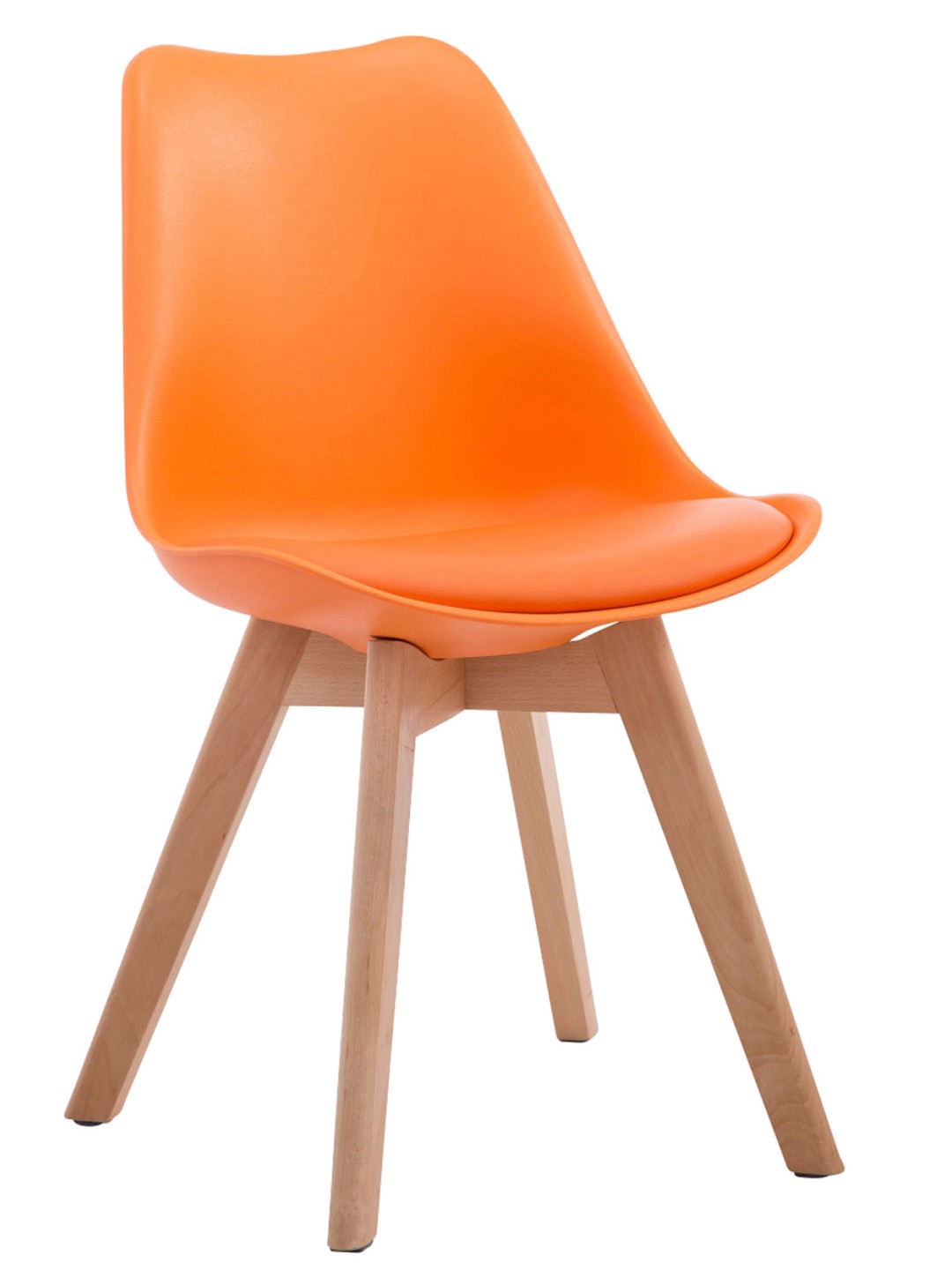 Kreslo pre návštevy Borneo V2 Natura umelá koža, oranžová