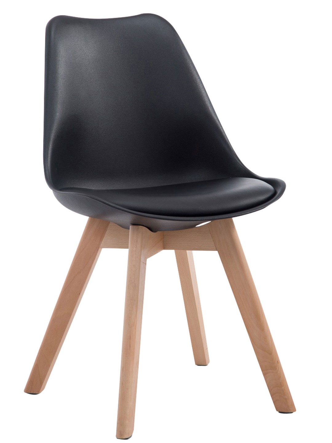 Kreslo pre návštevy Borneo V2 Natura umelá koža, čierna