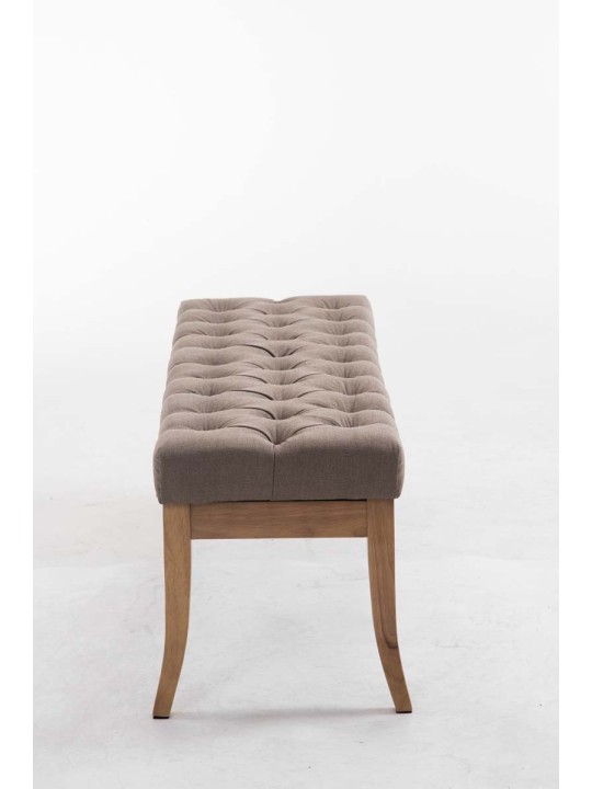 Lavička Ramses látka starožitná-ľahká 120, šedohnedá