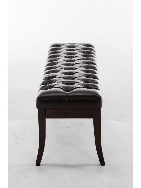 Lavička Ramses imitácia kože antik-tmavá 150, hnedá