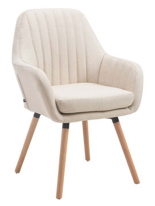 Stolička Florián látka Natura, krémová