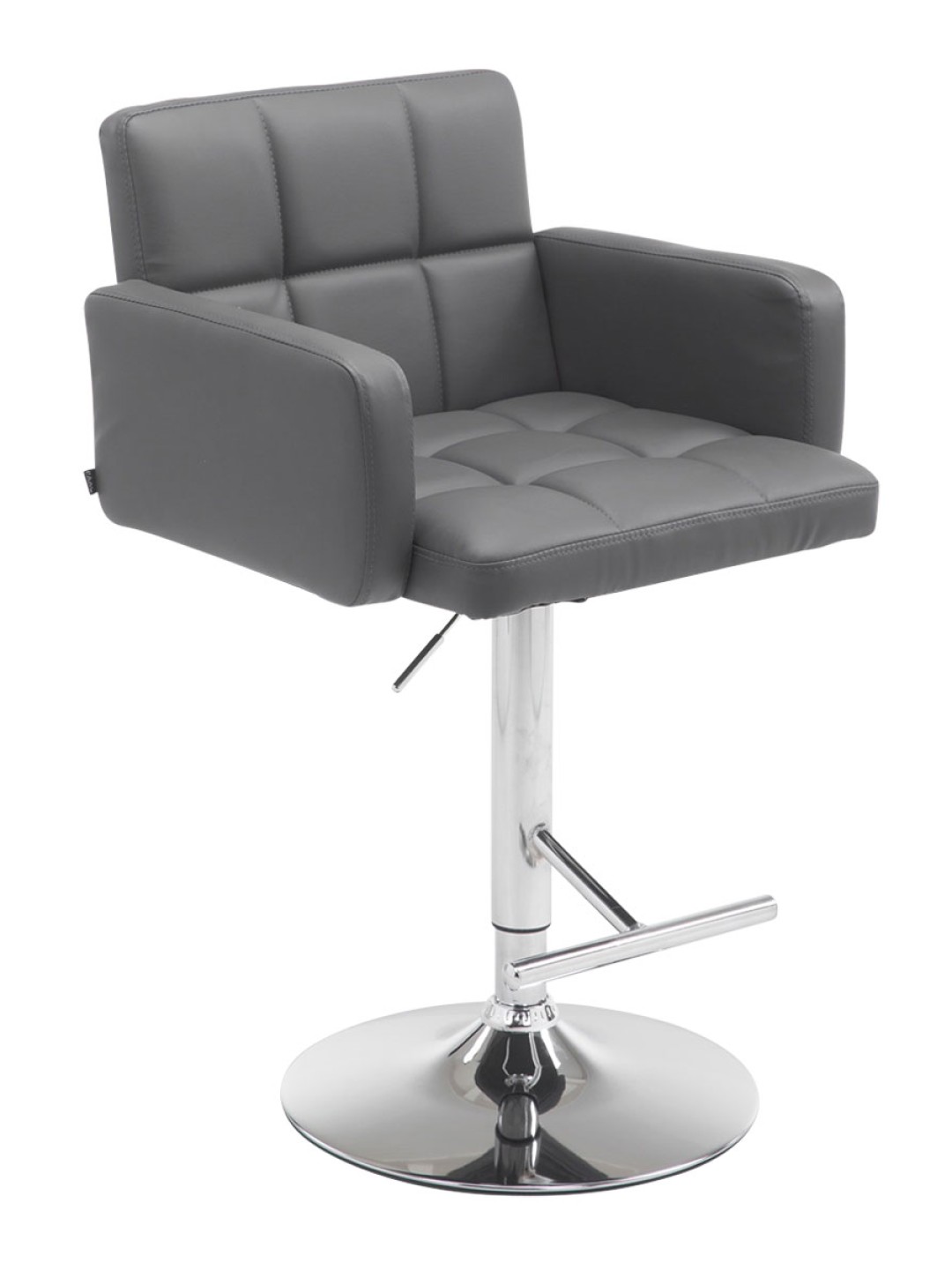 Barová stolička Los Angeles z umelej kože C, sivá