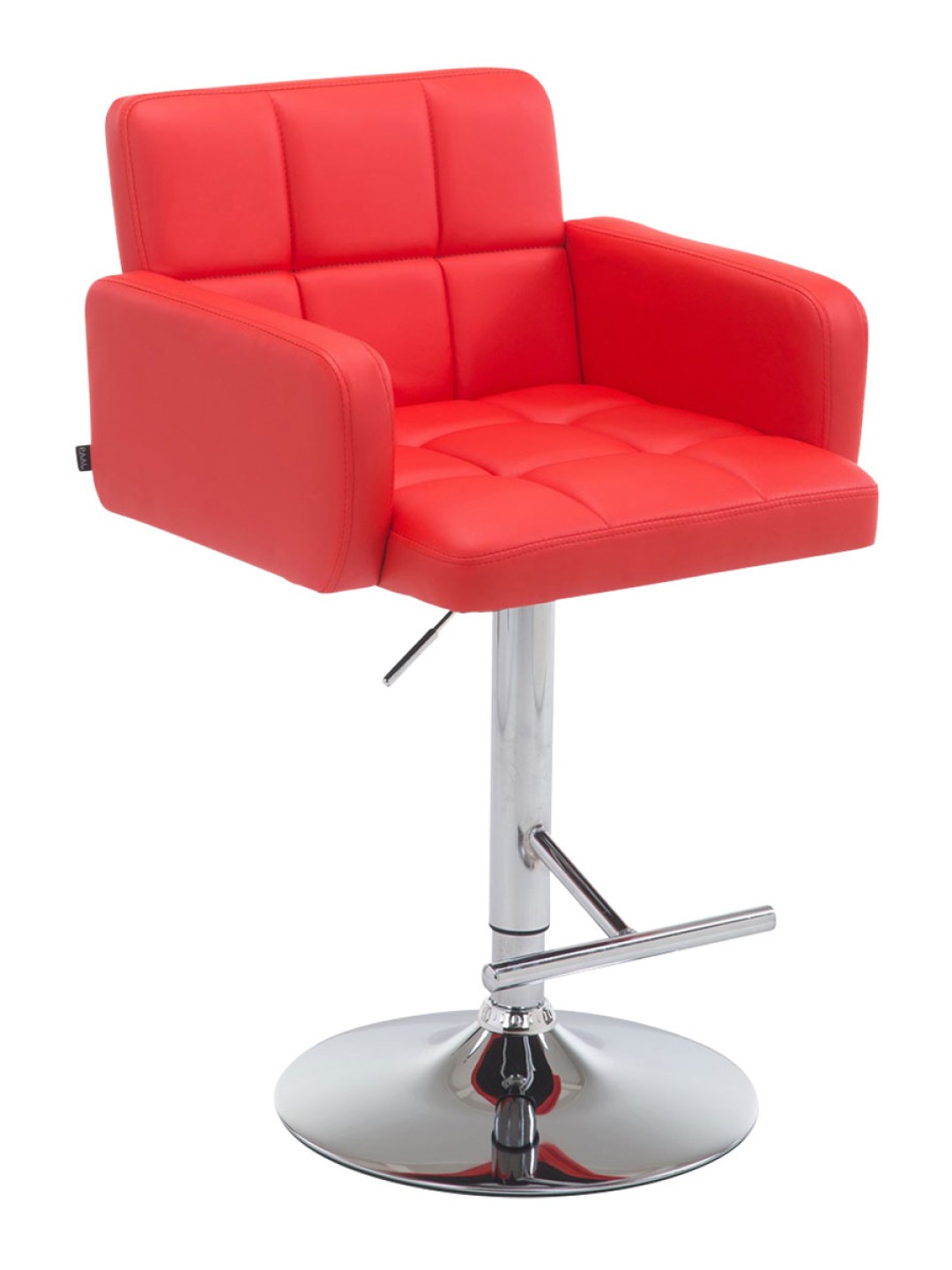 Barová stolička Los Angeles z umelej kože C, červená