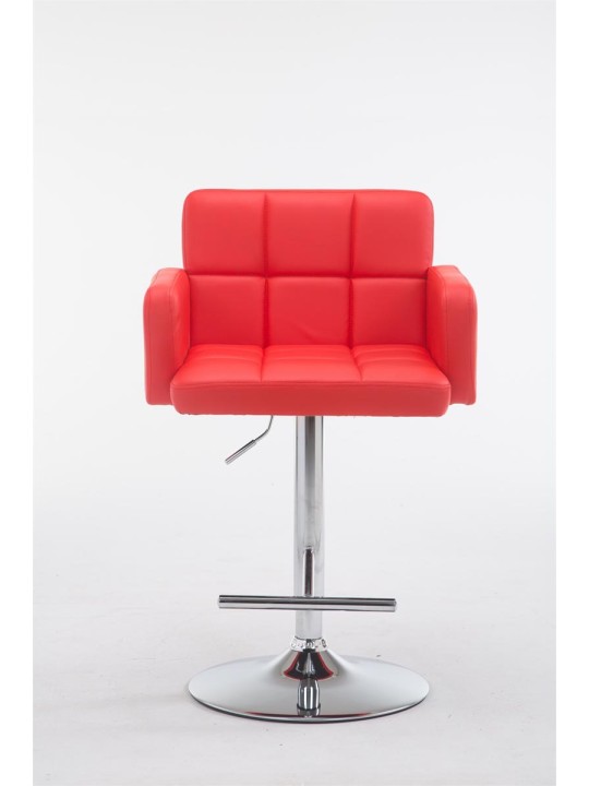 Barová stolička Los Angeles z umelej kože C, červená