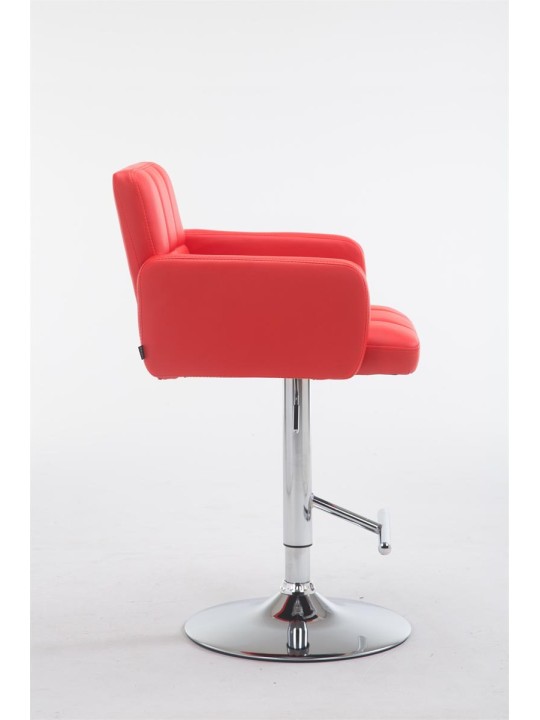 Barová stolička Los Angeles z umelej kože C, červená