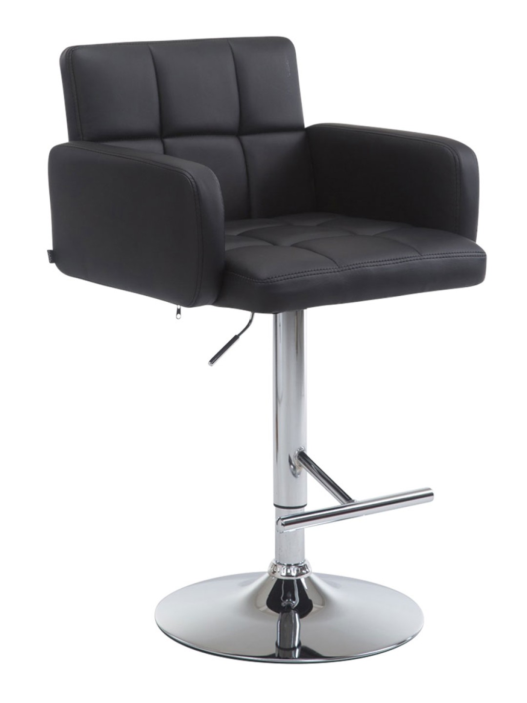 Barová stolička Los Angeles z umelej kože C, čierna