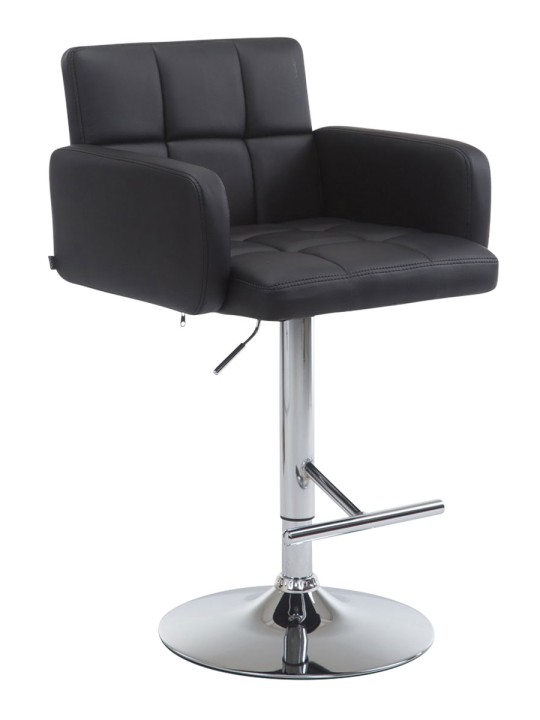 Barová stolička Los Angeles z umelej kože C, čierna
