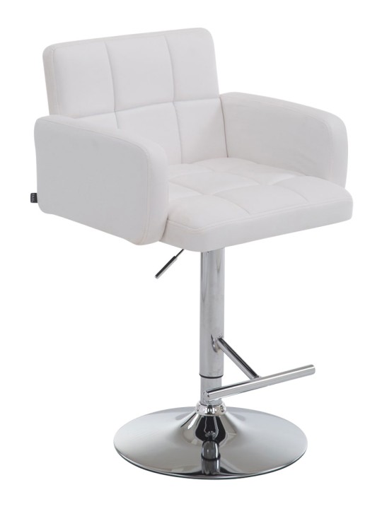 Barová stolička Los Angeles z umelej kože C, biela