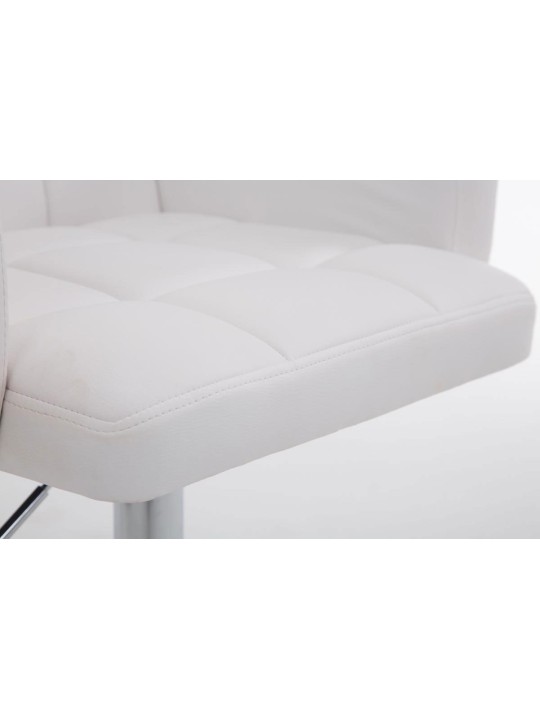 Barová stolička Los Angeles z umelej kože C, biela