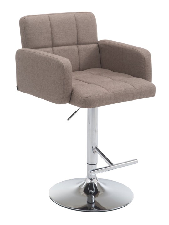 Barová stolička Los Angeles látka C, šedohnedá
