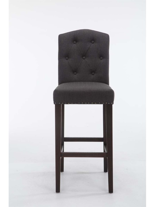 Barová stolička Louise látka starožitná, tmavosivá
