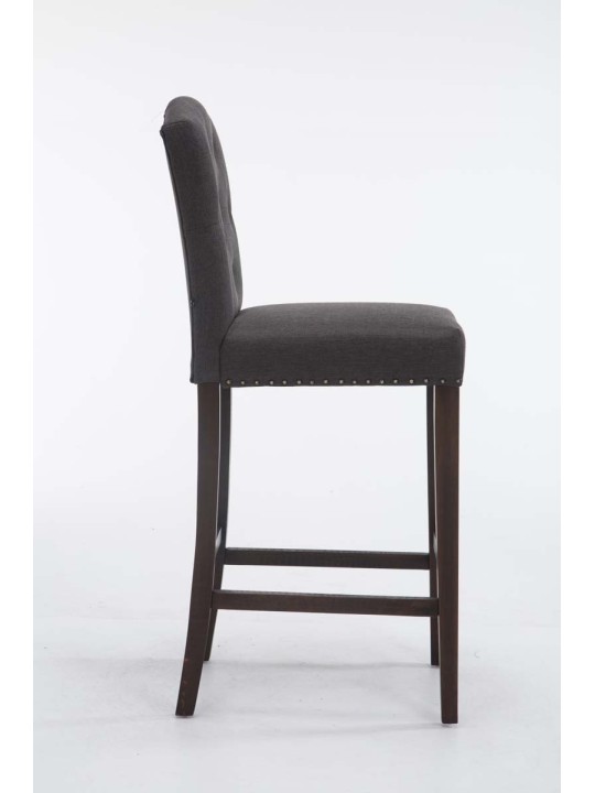 Barová stolička Louise látka starožitná, tmavosivá