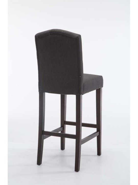 Barová stolička Louise látka starožitná, tmavosivá