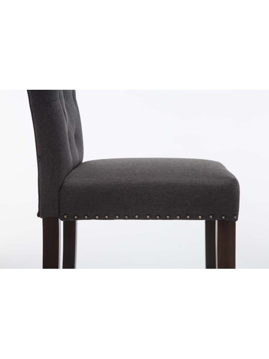 Barová stolička Louise látka starožitná, tmavosivá