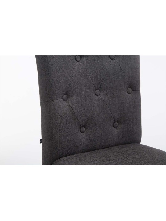 Barová stolička Louise látka starožitná, tmavosivá