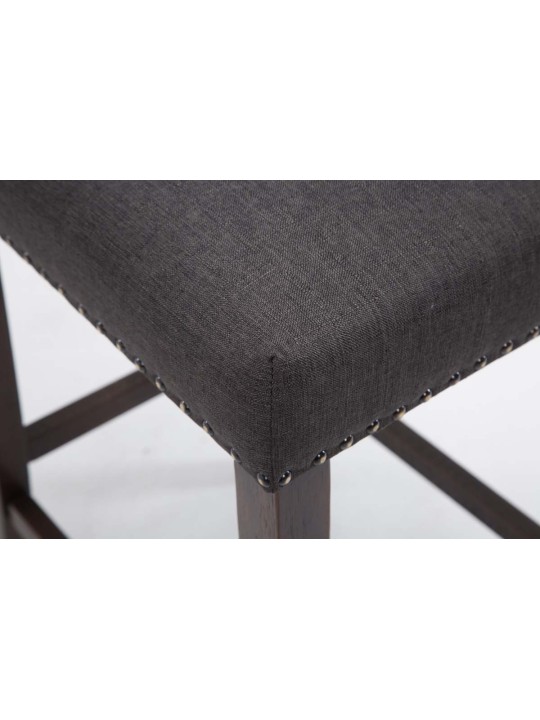 Barová stolička Louise látka starožitná, tmavosivá