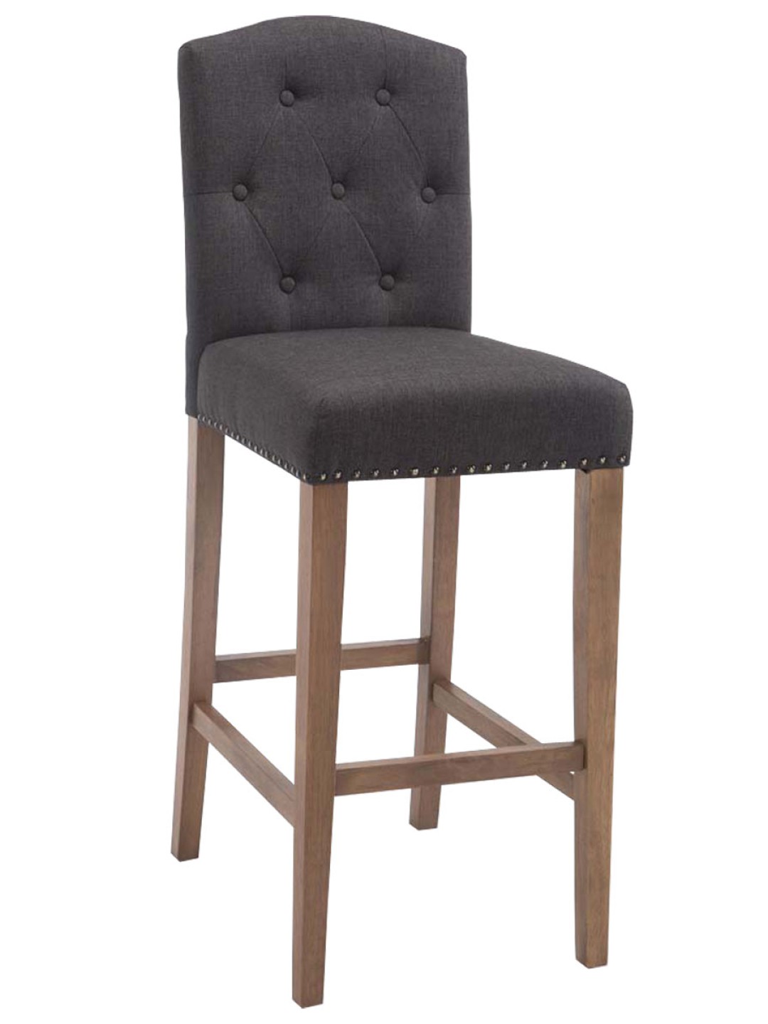 Barová stolička Louise látka starožitná-svetlá, tmavosivá