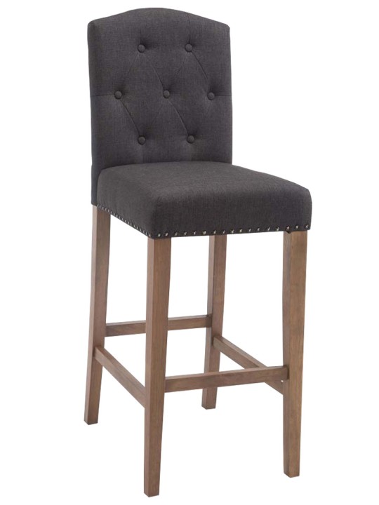 Barová stolička Louise látka starožitná-svetlá, tmavosivá