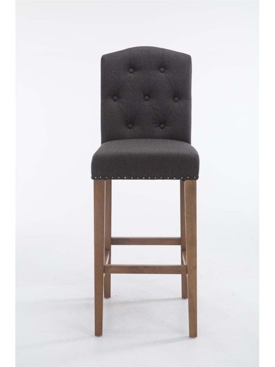 Barová stolička Louise látka starožitná-svetlá, tmavosivá