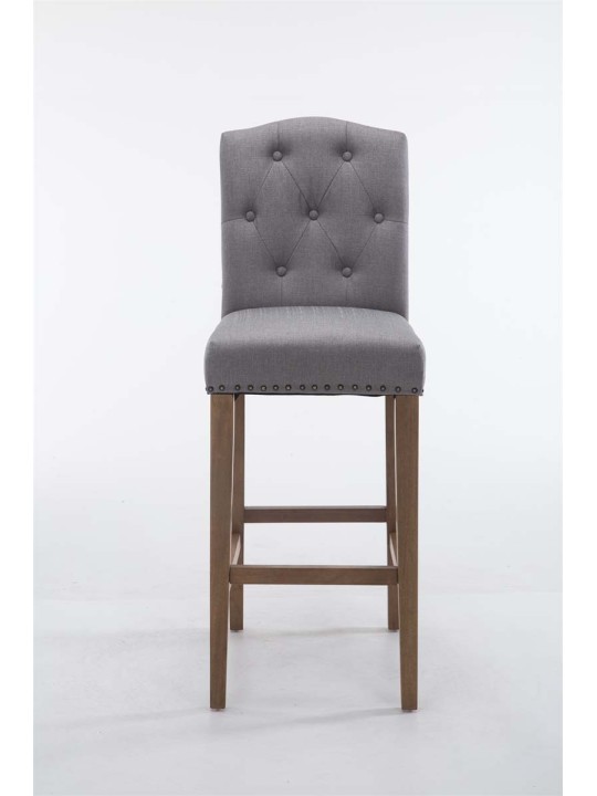 Barová stolička Louise látka starožitná-svetlá, svetlosivá