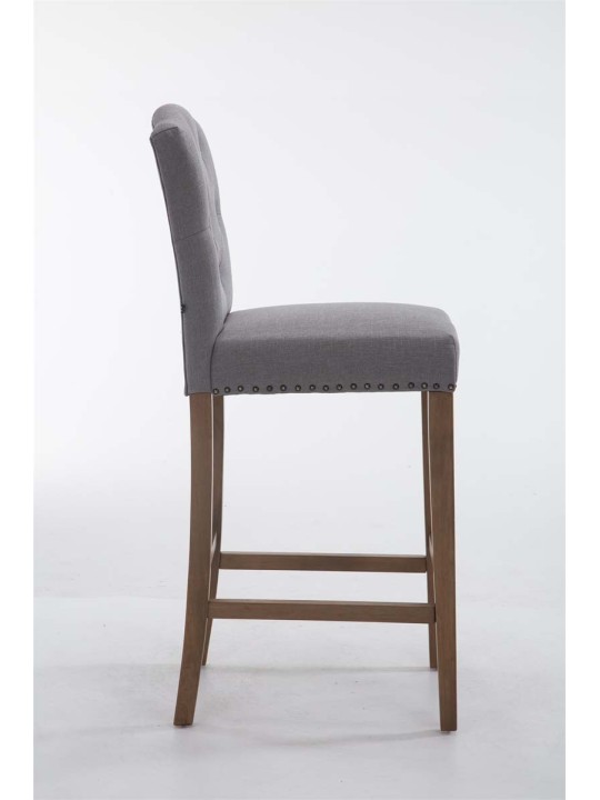 Barová stolička Louise látka starožitná-svetlá, svetlosivá