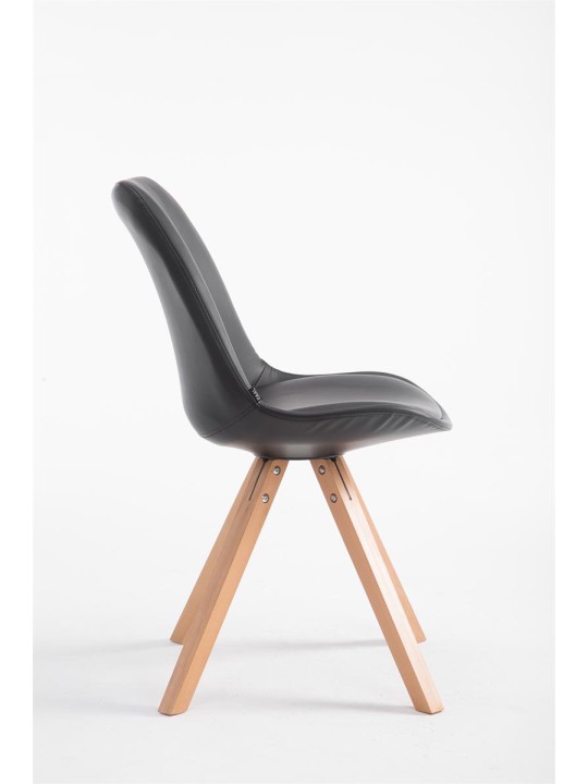 Návštevnícke kreslo Laval Natura Square, čierna