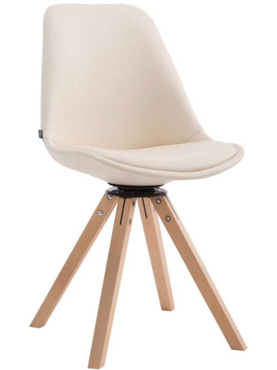 Návštevnícke kreslo Calais otočné Natura Square, krémová