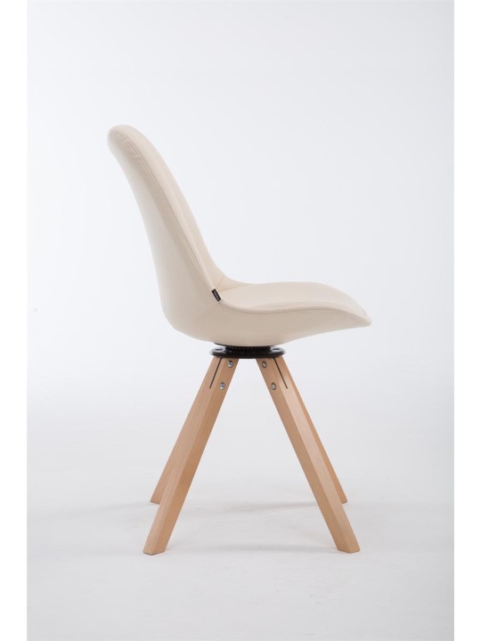 Návštevnícke kreslo Calais otočné Natura Square, krémová