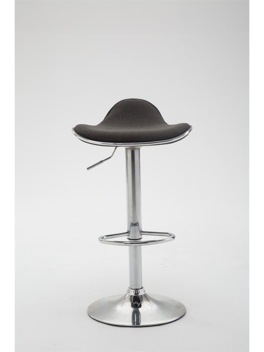 Barová stolička Shanghai látka chróm, tmavosivá