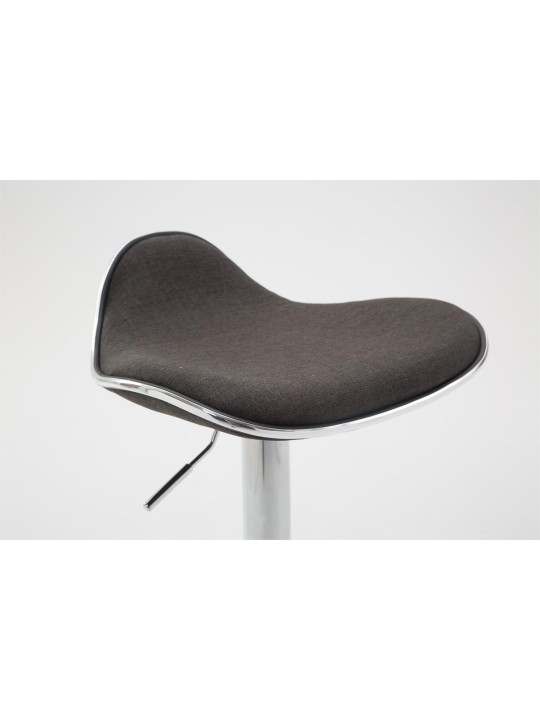 Barová stolička Shanghai látka chróm, tmavosivá