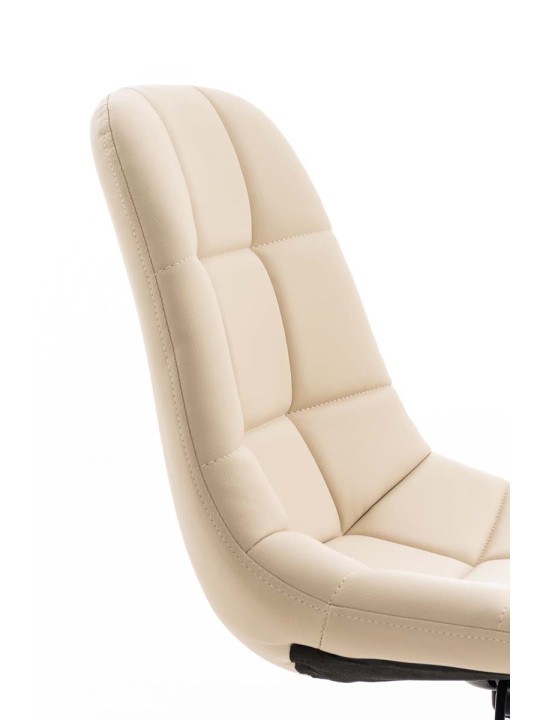 Kancelárska stolička Emil z umelej kože, krémová
