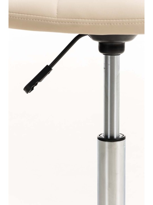 Kancelárska stolička Emil z umelej kože, krémová