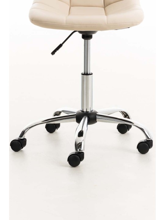 Kancelárska stolička Emil z umelej kože, krémová