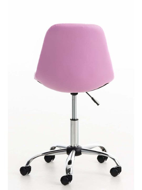 Kancelárska stolička Emil z umelej kože, ružová