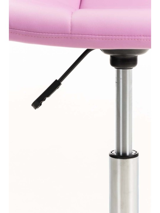 Kancelárska stolička Emil z umelej kože, ružová