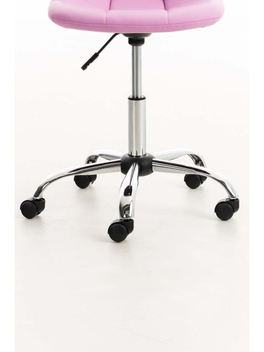 Kancelárska stolička Emil z umelej kože, ružová