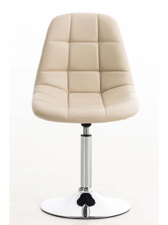 Stolička Emil imitácia kože, krémová