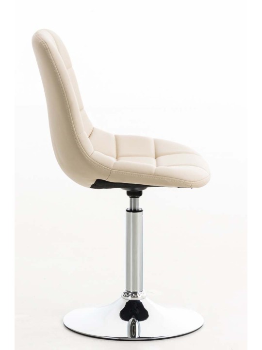 Stolička Emil imitácia kože, krémová