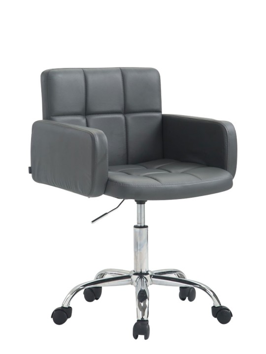 Pracovná stolička z umelej kože Los Angeles, sivá