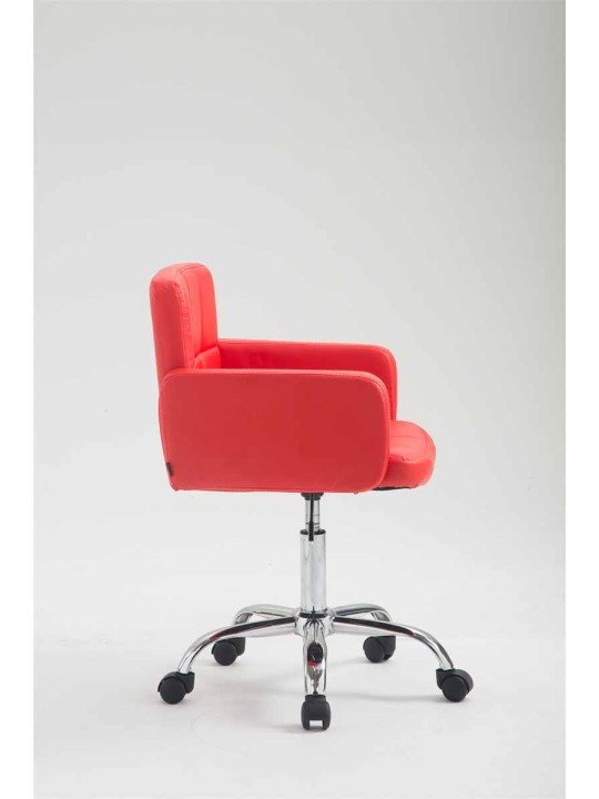 Pracovná stolička z umelej kože Los Angeles, červená