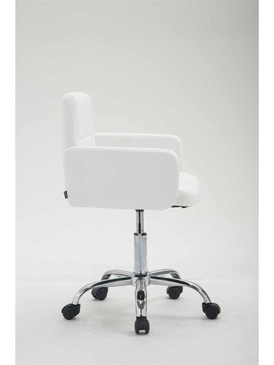 Pracovná stolička z umelej kože Los Angeles, biela