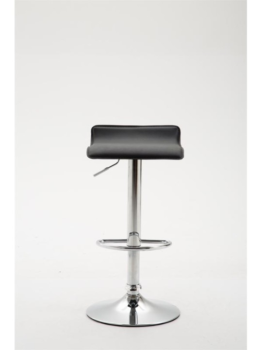 Barová stolička Dyn V2 umelá koža chróm, čierna