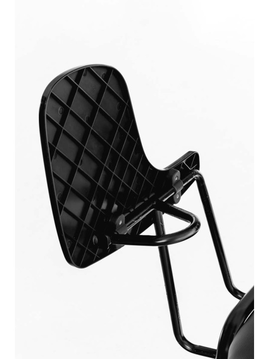 Kreslo Ken so skladacím stolíkom v imitácii kože, čierna