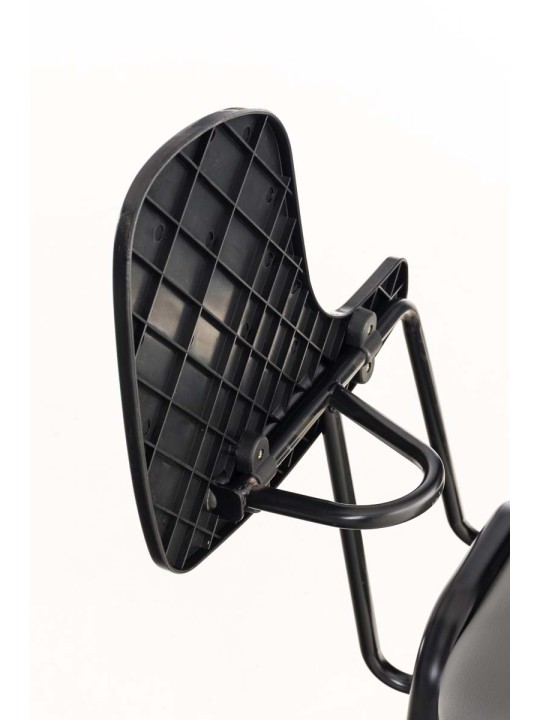 Kreslo Ken so skladacím stolíkom v imitácii kože, sivá